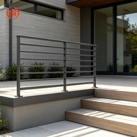 Système de balustrade extérieure en aluminium et verre sans cadre, main courante d'escalier, garde-corps de sécurité pour terrasse, balcon et piscine