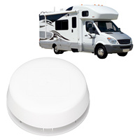 Capuchon d'aération de toit pour RV 155mm résistant à l'oxydation et à l'échange d'air Capuchon d'aération pour champignon rond avec écran en maille pour camping-car, yacht