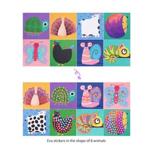 Autocollants stéréoscopiques 3D faits à la main, sac de matériel eva autocollants pour enfants formation à la concentration puzzle couches d'autocollants - Product Image 3