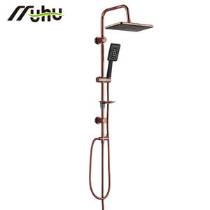 Columna de Ducha Negra y Dorada para Baño, Juego de Ducha Completo Montado en la Pared con Filtro, Cabezal de Ducha en Cascada de 3 Funciones - Product Image 3