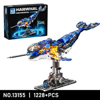MJI 13155 Narval Mecánico Creativo, Bloques de Construcción MOC, Modelo Educativo para Niños, Juego de Bloques de Construcción, Regalo al por Mayor