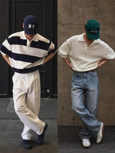 Suéter <span class=keywords><strong>de</strong></span> Hombre con Diseño Coreano Otoño/Invierno, Holgado, Suministro ODM para Camiseta POLO 24 - Product Image 4