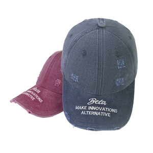 Gorras de Béisbol con Hebilla Metálica Bordada Estilo Desgastado, Gorra Informal Transpirable de Alta Calidad con Logotipo Personalizado - Product Image 1