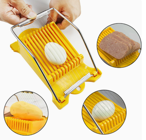 Trancheuse à jambon, coupe-lanières, trancheuse à œufs, diviseur de fruits en acier inoxydable, outil de cuisine domestique multifonctionnel, facile à nettoyer, tranchant - Product Image 1
