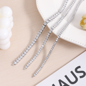 남성용 힙합 금도금 구리 다이아몬드 링크 체인 목걸이 3mm/4mm/5mm 풀 아이스드 아웃 CNAS 인증 파티용 - Product Image 4