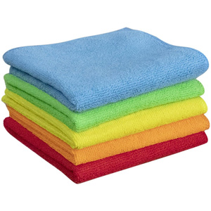 Housewares <b>Microfiber</b> <b>Cleaning</b> <b>Cloths</b> in Pink Blue Yellow Green Red-Microfibre Towels for Effective <b>Cleaning</b> - Product Image 1