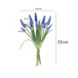 Tige <span class=keywords><strong>de</strong></span> jacinthe artificielle en tissu <span class=keywords><strong>de</strong></span> soie pour arrangements floraux, décoration intérieure et présentation en magasin - Product Image 4