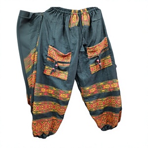 Acrylic Printed Woolen Winter Harem Pajamas <b>Trousers</b> GM-250823R595 <b>Elastic</b> <b>Waist</b> Yoga Pants Breathable Streetwear Washed Adults - Product Image 1