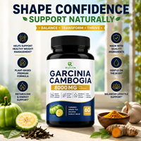 Extrait de Garcinia Cambogia OEM 8000mg, gestion du poids, brûleur de graisse, soutien du métabolisme, capsules amincissantes à base de plantes HCA, 60 unités
