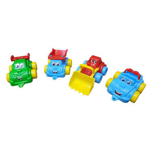 Colorful Happy Toy Cars Set for Kids Plastic Mini Vehicle <b>Play</b> Set Mesh Bag Packed - Product Image 1
