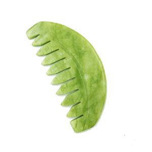 Jade Green Comb Jade Stone Scraping Massage Tool Gua Sha Board - Product Image 2