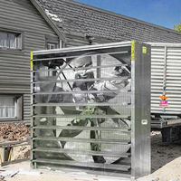 Ventilateur d'extraction à flux axial vertical en plastique ODM 220V personnalisable pour poulailler maison volaille porc ferme en acier inoxydable