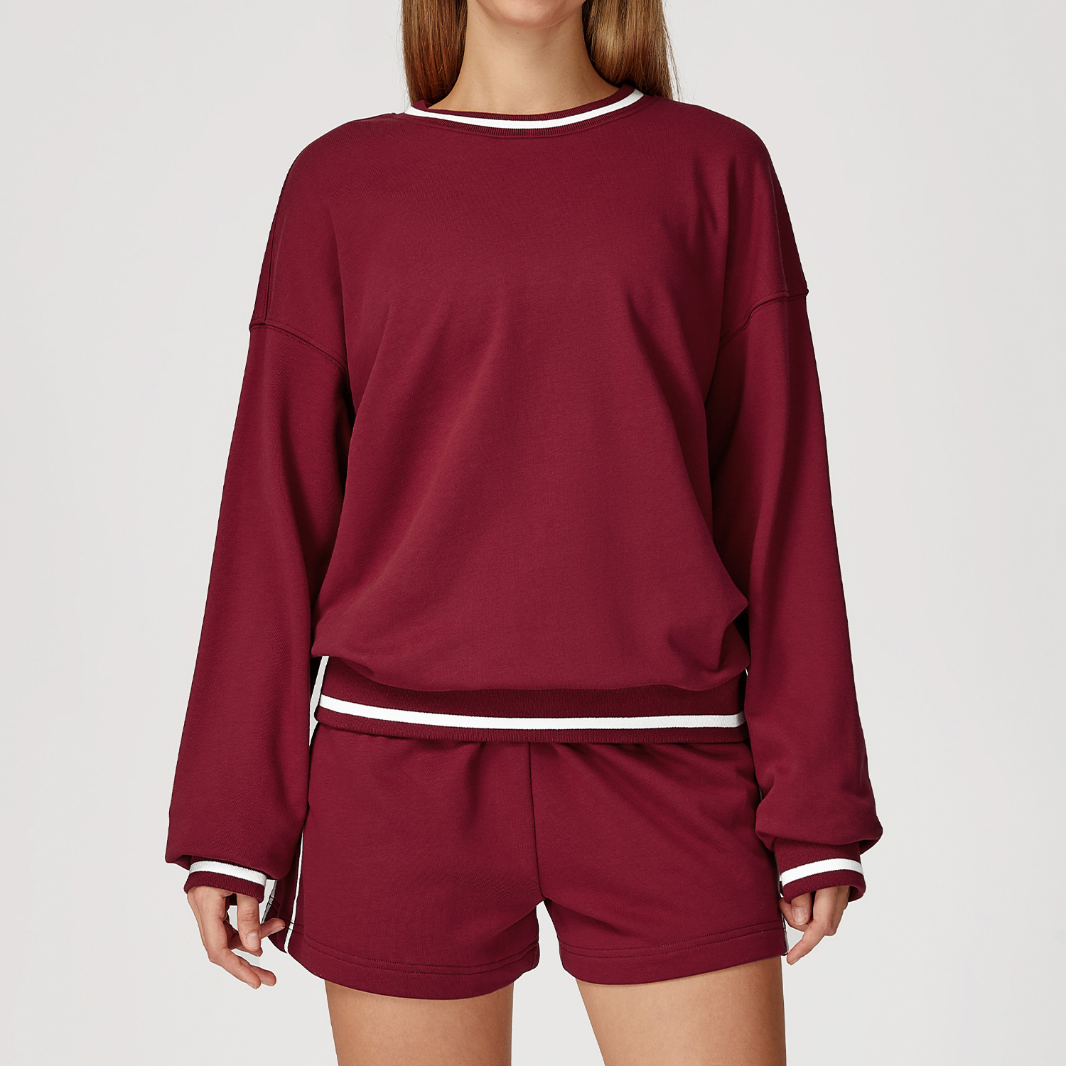 Red Sweatshirt+short sweatpants