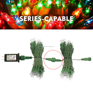 ไฟคริสต์มาสแบบเส้น LED 50 ดวง ใช้ไฟ AC 110V 220V สาย 24AWG เชื่อมต่อได้ 2 และ 3 สายรวมกันได้ - Product Image 3
