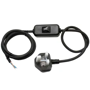 2021 New product BSS601 UK On Offf Inline Cord foot Switch With cables with inline waterproof switch