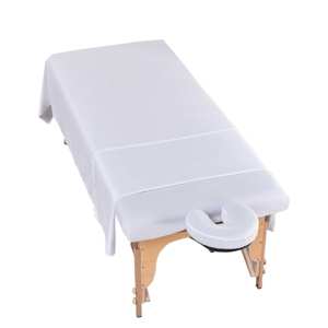 Draps de lit de massage en coton 3 pièces personnalisés en usine spa comprend une couverture de table de massage et un drap-housse de massage - Product Image 3