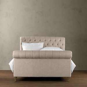 สไตล์อเมริกันห้องนอนชุดเฟอร์นิเจอร์Upholstered KingขนาดChesterfieldผ้าผ้าปูที่นอนโรงแรม - Product Image 2