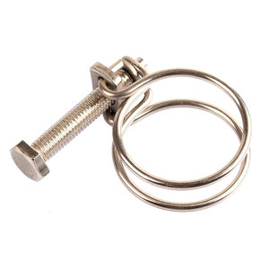 แคลมป์รัดท่อสแตนเลสแบบลวดคู่ 8 มม.-110 มม. แคลมป์รัดสายยางสปริงเหล็กทั้งหมด สำหรับงานยางและสายดับเพลิง - Product Image 1