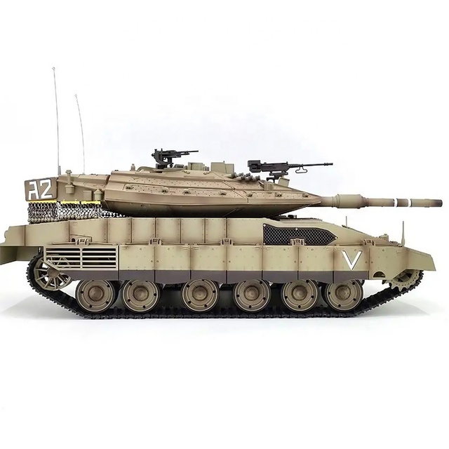 HengLong 3958 ISR Merkava MK IV Crawler 1/16 CNC Metal 2.4G Smoke IR Battle Sound RTR Remote Control RC Military Tank Hobby Toy