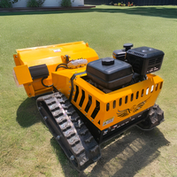 Tondeuse robot chenillée télécommandée hybride essence-électrique 4 temps autopropulsée tout-terrain 800 mm, qualité DIY et industrielle