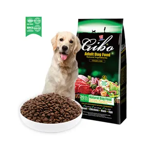 Producto de marca GIBO, suministro directo de fábrica, venta al por mayor, comida para perros, fábrica al por mayor, comida para perros adultos, 20LB, comida para mascotas