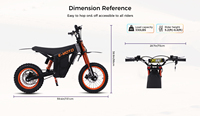 Moto électrique tout-terrain UE, Royaume-Uni, États-Unis avec frein à disque hydraulique, amortisseur à ressort et modes réglables pour adultes