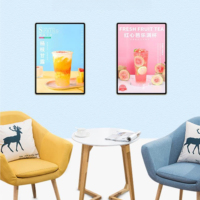 Boîte à lumière LED rectangulaire magnétique ultra-mince en aluminium, éclairée, pour affiche de cinéma, double face, alimentée par USB, suspendue, décorative 4000