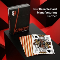 Jeu de cartes à jouer personnalisées en PVC imperméable, 52 cartes, durables, fabriquées par un fabricant, avec pellicule noire, pas cher, pour adultes, avec autocollants