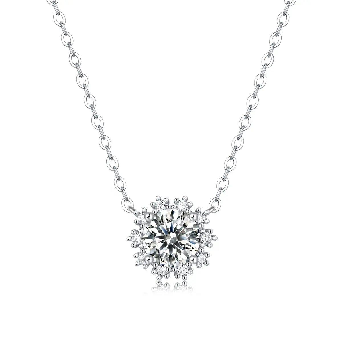 Szene ansprechende 925 Silber Diamant Halsketten für Damen 3A Zirkon Halsketten für Frauen Geburtstags geschenk