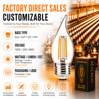 Prêt à expédier – Ampoule LED décorative E26 à flamme vacillante, 4,5W, 450LM, blanc chaud doux 2700K, dimmable, pour lustre – Accepte OEM ODM