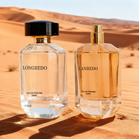 Botellas de Perfume de Vidrio Ámbar Negro de Lujo de Alta Gama, 30 ml, 50 ml, 100 ml, Botella de Perfume Vacía de Vidrio Rectangular Irregular con Caja