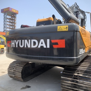Excavatrice sur chenilles Hyundai 220LC-9S d'occasion de 22 tonnes en bon état, excavatrice minière Hyundai 220 de Corée prête à être expédiée - Product Image 3