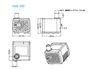 Bivolt 110V 220V 2.5W 220lhボンバデアクア水中噴水ポンプペット飲用ディスペンサー噴水ポンプPOMPAAIR NANO AQUARIUM - Product Image 4