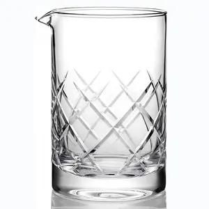 600 ml Hand Cutting Cross Pattern Crystal Cocktail Mixing Glass Glass Tumbler