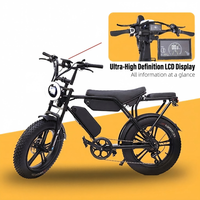 Vélo Électrique en Gros V8 avec Batterie au Lithium 48V 12Ah, Pneus Larges 20*4.0 Pouces pour Neige, Moteur Brushless 450W, Cadre en Alliage d'Aluminium, Freins à Disque