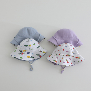 Chapeaux Bob en Coton pour Bébé Landfond, Nouveaux Chapeaux de Soleil pour Enfants, Casquettes d'Extérieur <span class=keywords><strong>Anti</strong></span>-<span class=keywords><strong>UV</strong></span> pour Garçons et Filles, Chapeau Panama Imprimé Unisexe pour la Plage et la Pêche - Product Image 1