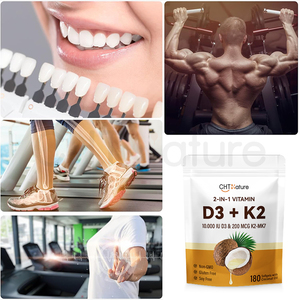 Chtnnature Label pribadi minyak kelapa softgel dengan kapsul <span class=keywords><strong>Gel</strong></span> lunak Vitamin D3 dan Vitamin K2 - Product Image 3