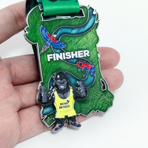 Fabricante de Medallas, Diseño al por Mayor, Medallas Deportivas de Aleación de Zinc, Premio 3D en Oro, Medalla de Maratón, Medalla Personalizada de Gorila - Product Image 2