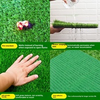 Césped Artificial Impermeable de Alta Calidad, Césped Sintético de Aspecto Natural, Ecológico y Resistente al Fuego para Jardinería y Paisajismo
