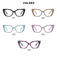 Nouveauté 2025 Lunettes optiques pour femmes en plastique œil de chat bloquant la lumière bleue