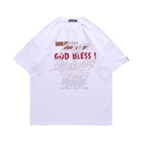 2022 nouveau Design personnalisé imprimé <span class=keywords><strong>t</strong></span>-shirts que Dieu bénisse <span class=keywords><strong>U</strong></span> <span class=keywords><strong>t</strong></span>-shirt concepteurs personnalisé imprimé mode noir <span class=keywords><strong>t</strong></span>-shirt - Product Image 2