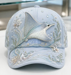 Casquette de baseball exclusive transfrontalière à thème océanique <span class=keywords><strong>avec</strong></span> impression numérique 3D pour hommes et femmes, style décontracté - Product Image 1