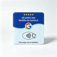 Support de table NFC personnalisé en version espagnole avec code QR pour la collecte d'opinions et l'engagement des clients