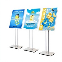 Support d'affichage publicitaire LED personnalisé en acrylique, présentoir promotionnel pour recrutement, caisson lumineux sur pied