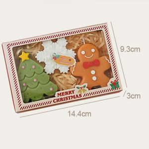 Christmas Gingerbread Man Christmas Tree Snowflake-shaped Fragrance-scented <b>Candle</b> <b>Gift</b> <b>Set</b>, Suitable for Christmas Parties - Product Image 6