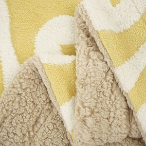 Couverture polaire Sherpa jaune classique Ultra peluche couvertures légères couverture de luxe douce et confortable pour canapé-lit canapé - Product Image 5