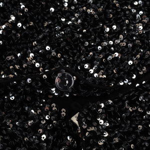 Robe noire à sequins et pied-de-poule pour jeunes filles - Product Image 5