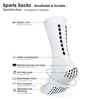 Chaussettes de sport antidérapantes à logo personnalisé pour le football, chaussettes de compression respirantes pour arbitre, chaussettes de cyclisme à séchage rapide pour le football