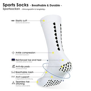 Chaussettes de sport antidérapantes à logo personnalisé pour le football, chaussettes de compression respirantes pour arbitre, chaussettes de cyclisme à séchage rapide pour le football - Product Image 2