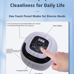 Professional Portable Dental Pod Ultrasonic Cleaner With 180 ml 304 Stainless Steel Tank Drying UV <b>LED</b> <b>Light</b> for Jewelry Denture - Product Image 6